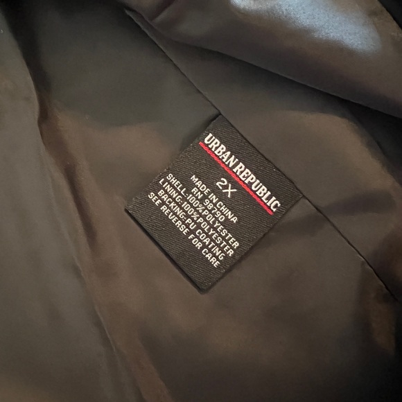 2X Urban Republic Plus Size Red Brown Plaid Flannel Long Coat NEW Jacket Winter - Picture 15 of 15